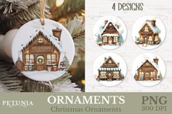 Vintage Christmas Ornament sublimation design being used as a popular Christmas Ornament print
