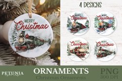 Vintage Christmas Ornament sublimation design being used as a popular Christmas Ornament print