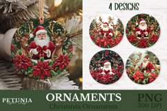 Vintage Christmas Ornament sublimation design being used as a popular Christmas Ornament print
