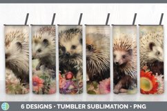 Bundle of six Decoupage Porcupines Tumbler designs.