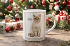 Vintage Postcard Catmas Greetings Sublimation Product Image 7