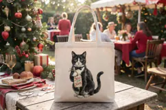 Vintage Postcard Catmas Greetings Sublimation Product Image 9