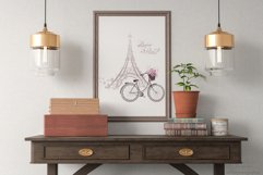 Paris Clipart, Eiffel Tower PNG, Travel Fashion illustration Product Image 6