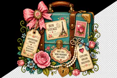 Vintage tumbler, mug wrap, clipart sublimation design Product Image 2