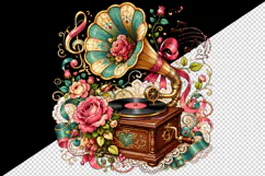 Vintage tumbler, mug wrap, clipart sublimation design Product Image 2