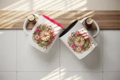 Vintage tumbler, mug wrap, clipart sublimation design Product Image 3