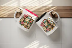 Vintage tumbler, mug wrap, clipart sublimation design Product Image 3