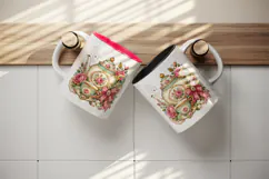 Vintage tumbler, mug wrap, clipart sublimation design Product Image 3