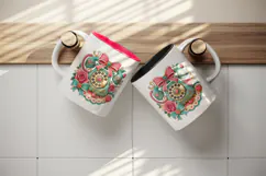 Vintage tumbler, mug wrap, clipart sublimation design Product Image 3