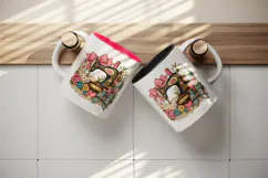 Vintage tumbler, mug wrap, clipart sublimation design Product Image 3