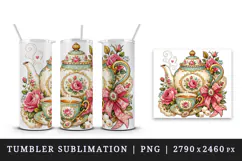 Vintage tumbler, mug wrap, clipart sublimation design Product Image 4