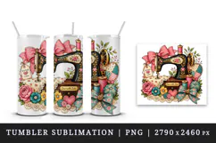 Vintage tumbler, mug wrap, clipart sublimation design Product Image 4