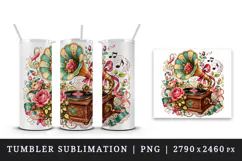 Vintage tumbler, mug wrap, clipart sublimation design Product Image 4