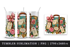 Vintage tumbler, mug wrap, clipart sublimation design Product Image 4