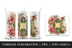 Vintage tumbler, mug wrap, clipart sublimation design Product Image 4