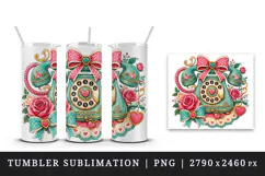 Vintage tumbler, mug wrap, clipart sublimation design Product Image 4