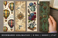 Vintage bookmarks printable sublimation bookmark design Product Image 1