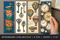 Vintage bookmarks printable sublimation bookmark design Product Image 1