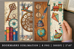 Vintage bookmarks printable sublimation bookmark design Product Image 1