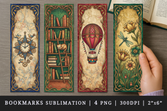 Vintage bookmarks printable sublimation bookmark design Product Image 1