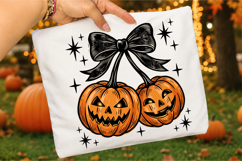 Vintage Pumpkin Cherries PNG, Spooky Season Sublimation Product Image 3