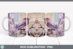 GorgeousDecoupage Purple Finchs Mug Wrap design.