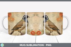 GorgeousDecoupage Quails Mug Wrap design.