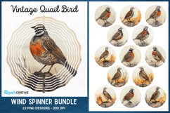 Vintage Quail Bird Wind Spinner Bundle Product Image 1