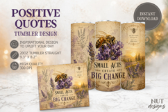 Lavender Bee Quote Tumbler wrap, Inspirational quotes Product Image 1