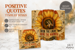 Sunflower Bee Quote Tumbler wrap, Inspirational quotes Product Image 1