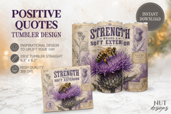 Strength Soft Exterior Bee Tumbler wrap Inspirational Quote Product Image 1