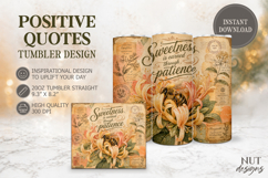 Sweetness Through Patience Bee Tumbler wrap Inspirational Product Image 1