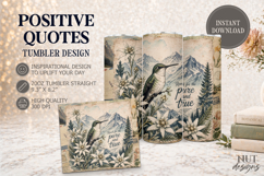Hummingbird edelweiss Vintage Tumbler, Inspirational quotes Product Image 1