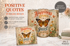 Butterfly Wildflowers Tumbler wrap, Inspirational quotes Product Image 1