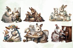 Vintage Rabbit Mommy Sublimation Clipart Product Image 3