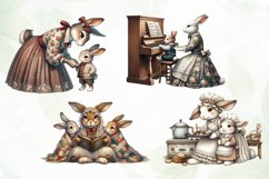 Vintage Rabbit Mommy Sublimation Clipart Product Image 2