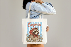 Vintage Raccoon Daisy Scarf PNG Product Image 3