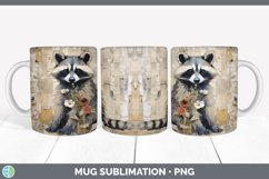GorgeousDecoupage Raccoons Mug Wrap design.