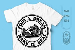 Old School Raceing Car Design | Positive Saying SVG File Product Image 1