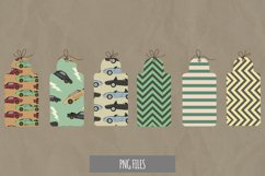 Vintage Racing Car Seamless Pattern Shaped Tag Product Image 1