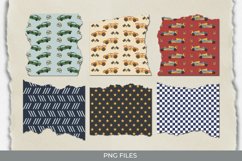 Vintage Racing Car Seamless Pattern Torn Paper Product Image 1