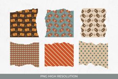 Vintage Radio Pattern Torn Paper - Scrapbooking PNG Product Image 1