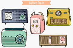 Vintage Radios| Colored Hand Drawn Retro Alarm Product Image 4