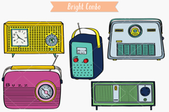 Vintage Radios| Colored Hand Drawn Retro Alarm Product Image 5