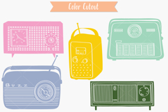 Vintage Radios| Colored Hand Drawn Retro Alarm Product Image 7