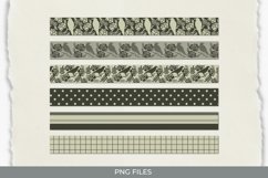 Vintage Raven and Floral Seamless Pattern Stripe Product Image 1