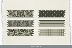 Vintage Raven and Floral Seamless Pattern Tape Product Image 1