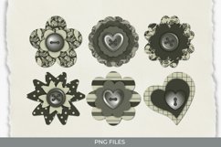 Vintage Raven and Floral Seamless Pattern Button Product Image 1