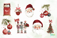 Vintage Red Christmas Clipart Bundle Product Image 7