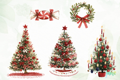 Vintage Red Christmas Clipart Bundle Product Image 5